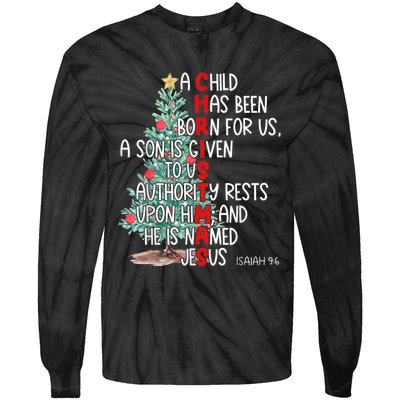 Christmas Jesus Mighty God Isaiah 9 6 Faith Christian Tie-Dye Long Sleeve Shirt