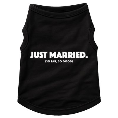 Couple Just Married Novelty Funny Wedding Doggie Tank