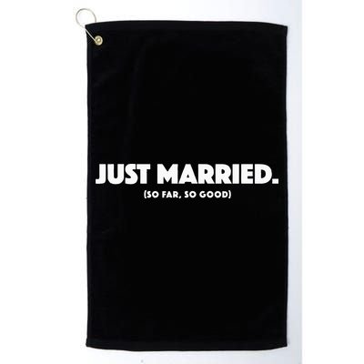 Couple Just Married Novelty Funny Wedding Golf Towel