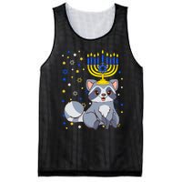 Chanukah Jewish Menorah Raccoon Funny Hanukkah Mesh Reversible Basketball Jersey Tank