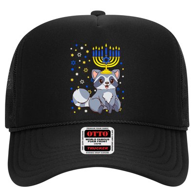 Chanukah Jewish Menorah Raccoon Funny Hanukkah Trucker Hat