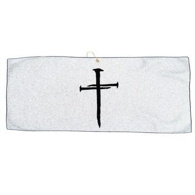 Christian Jesus Nail Cross Large Microfiber Waffle Golf Towel