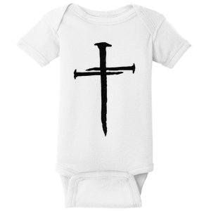 Christian Jesus Nail Cross Baby Bodysuit