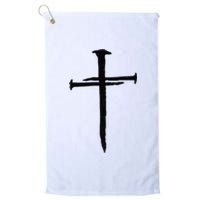 Christian Jesus Nail Cross Platinum Collection Golf Towel