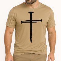 Christian Jesus Nail Cross Cooling Performance Crew T-Shirt