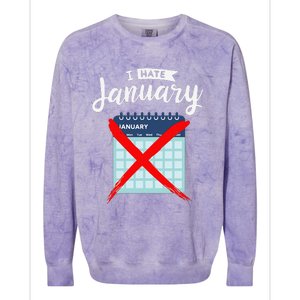 Calender January New Year 2025 Personal Organisers Funny Colorblast Crewneck Sweatshirt