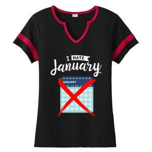 Calender January New Year 2025 Personal Organisers Funny Ladies Halftime Notch Neck Tee