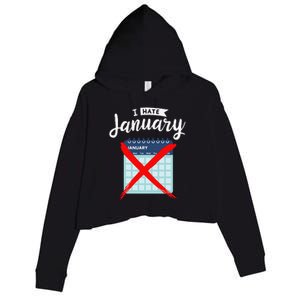 Calender January New Year 2025 Personal Organisers Funny Crop Fleece Hoodie