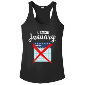 Calender January New Year 2025 Personal Organisers Funny Ladies PosiCharge Competitor Racerback Tank