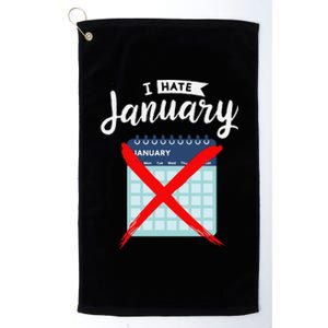 Calender January New Year 2025 Personal Organisers Funny Platinum Collection Golf Towel