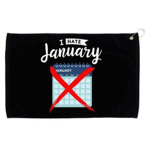 Calender January New Year 2025 Personal Organisers Funny Grommeted Golf Towel