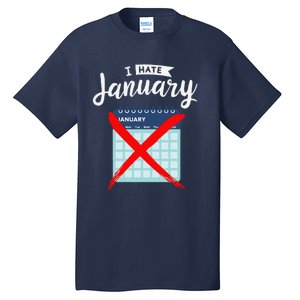 Calender January New Year 2025 Personal Organisers Funny Tall T-Shirt