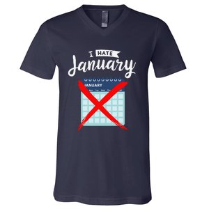 Calender January New Year 2025 Personal Organisers Funny V-Neck T-Shirt