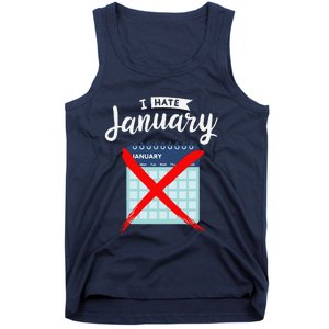 Calender January New Year 2025 Personal Organisers Funny Tank Top