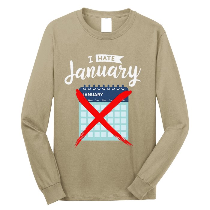 Calender January New Year 2025 Personal Organisers Funny Long Sleeve Shirt