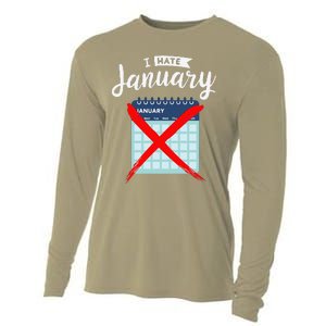 Calender January New Year 2025 Personal Organisers Funny Cooling Performance Long Sleeve Crew