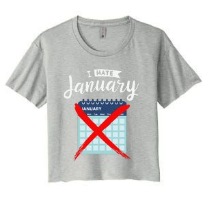 Calender January New Year 2025 Personal Organisers Funny Women's Crop Top Tee