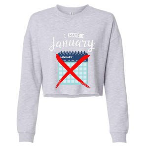 Calender January New Year 2025 Personal Organisers Funny Cropped Pullover Crew