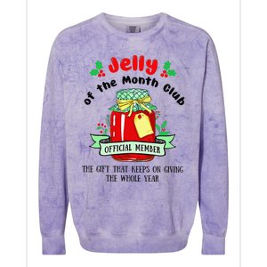 Christmas Jelly Of The Month Club Official Member Colorblast Crewneck Sweatshirt