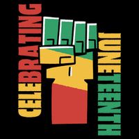 Celebrating Juneteenth Power Fist Stripe Pom Pom Beanie