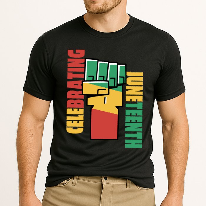 Celebrating Juneteenth Power Fist Cooling Performance Crew T-Shirt