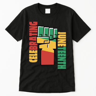 Celebrating Juneteenth Power Fist Tall T-Shirt