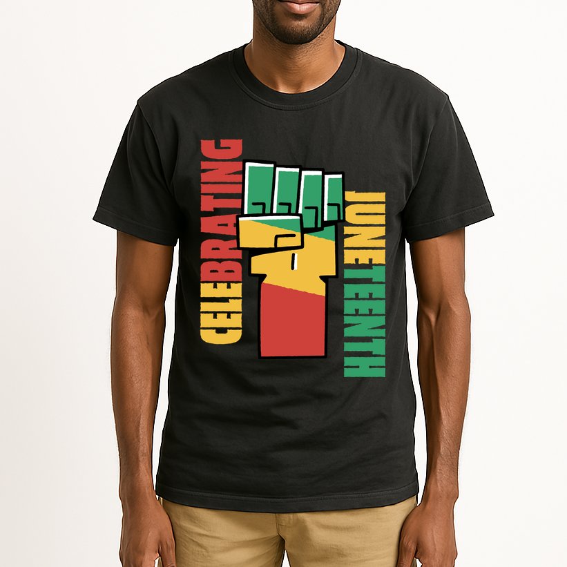Celebrating Juneteenth Power Fist Tall T-Shirt
