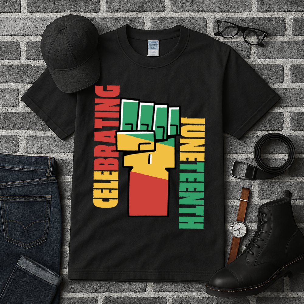 Celebrating Juneteenth Power Fist Tall T-Shirt