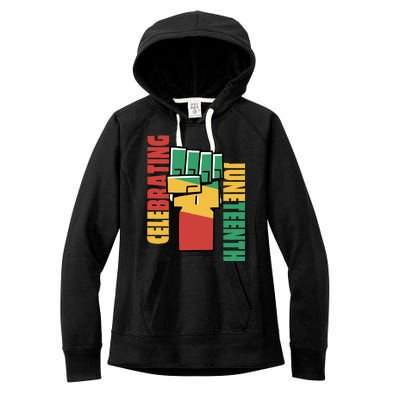 Celebrating Juneteenth Power Fist Women's Fleece Hoodie