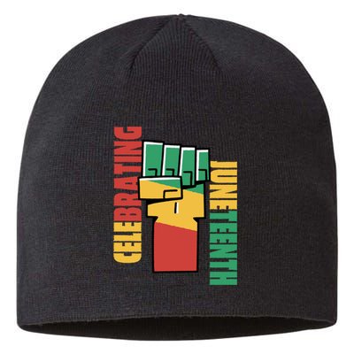 Celebrating Juneteenth Power Fist Sustainable Beanie