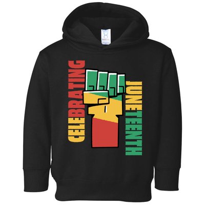 Celebrating Juneteenth Power Fist Toddler Hoodie