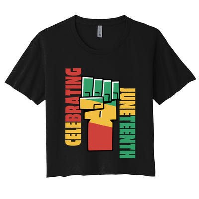 Celebrating Juneteenth Power Fist Crop Top