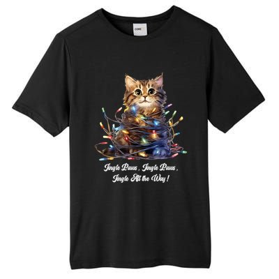 Christmas Jingle Paws Jingle Paws Jingle All The Way! Xmas Cute Gift Tall Fusion ChromaSoft Performance T-Shirt