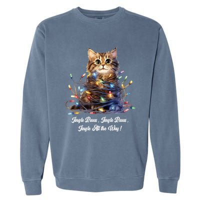 Christmas Jingle Paws Jingle Paws Jingle All The Way! Xmas Cute Gift Garment-Dyed Sweatshirt