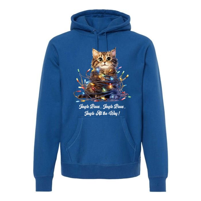 Christmas Jingle Paws Jingle Paws Jingle All The Way! Xmas Cute Gift Premium Hoodie