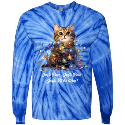 Christmas Jingle Paws Jingle Paws Jingle All The Way! Xmas Cute Gift Tie-Dye Long Sleeve Shirt