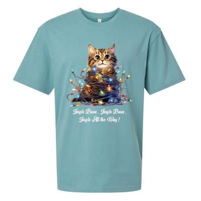 Christmas Jingle Paws Jingle Paws Jingle All The Way! Xmas Cute Gift Sueded Cloud Jersey T-Shirt