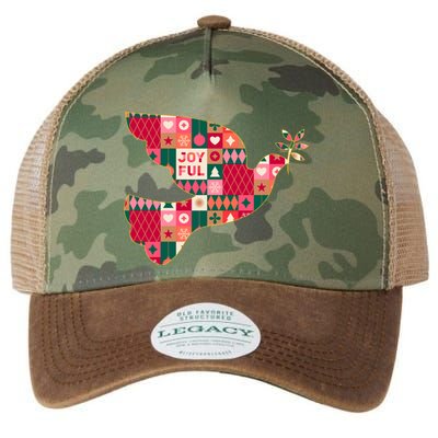 Christmas Joyful Pattern Peace Dove Legacy Tie Dye Trucker Hat