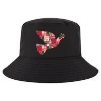 Christmas Joyful Pattern Peace Dove Cool Comfort Performance Bucket Hat