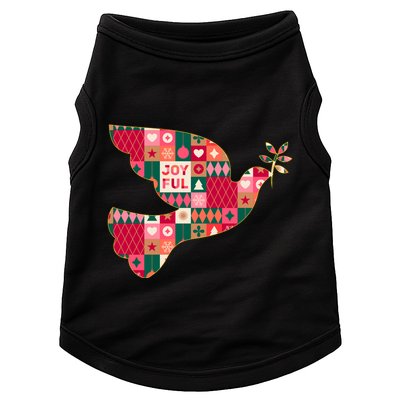 Christmas Joyful Pattern Peace Dove Doggie Tank