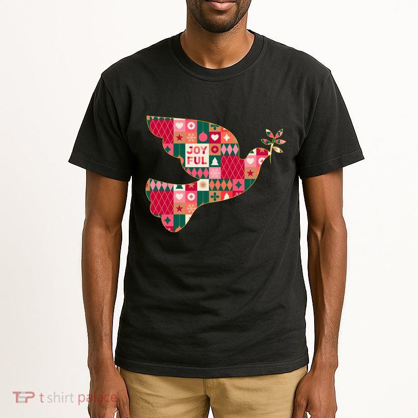 Christmas Joyful Pattern Peace Dove Tall T-Shirt