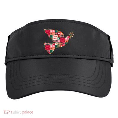 Christmas Joyful Pattern Peace Dove Adult Drive Performance Visor