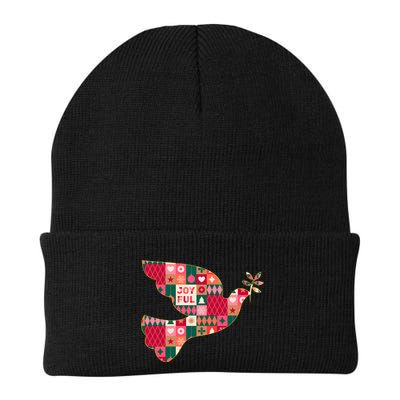Christmas Joyful Pattern Peace Dove Beanie