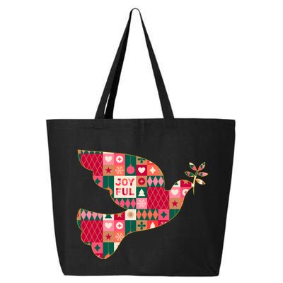 Christmas Joyful Pattern Peace Dove 25L Jumbo Tote