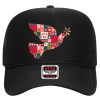 Christmas Joyful Pattern Peace Dove Trucker Hat
