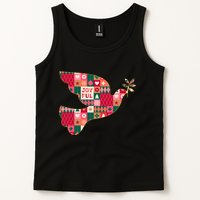 Christmas Joyful Pattern Peace Dove Tank Top