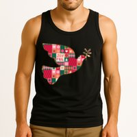 Christmas Joyful Pattern Peace Dove Tank Top