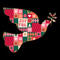 Christmas Joyful Pattern Peace Dove Tank Top