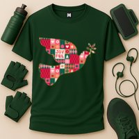 Christmas Joyful Pattern Peace Dove Performance Shirt