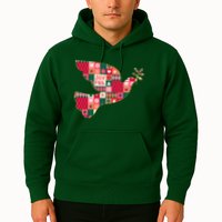 Christmas Joyful Pattern Peace Dove Hoodie